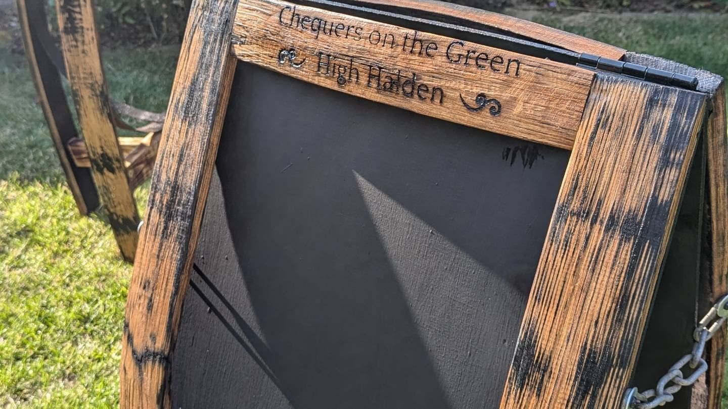 A Frame Shop Chalk Board Made From Whisky Barrel Oak - Image 6