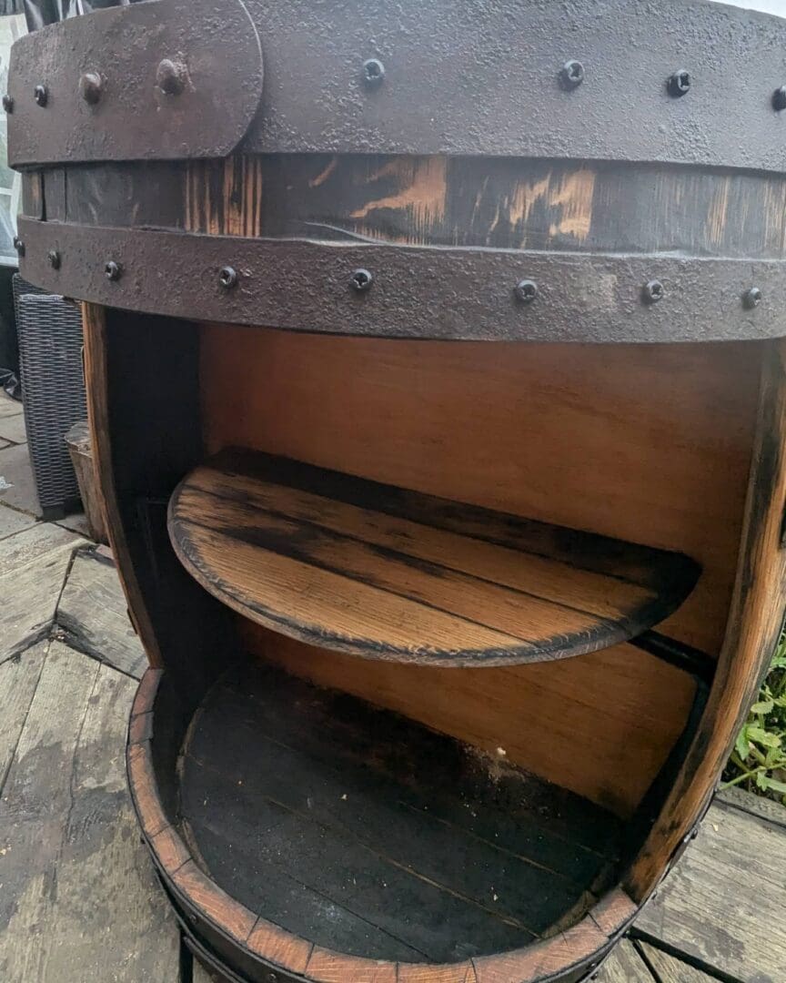 Half Whisky Barrel Bar - Flat Back - Image 5