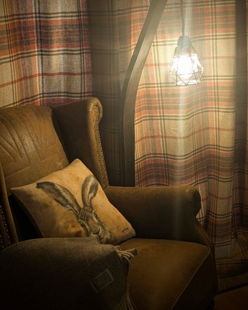 Floor Lamp Made From Whisky Barrel Oak - Image 3