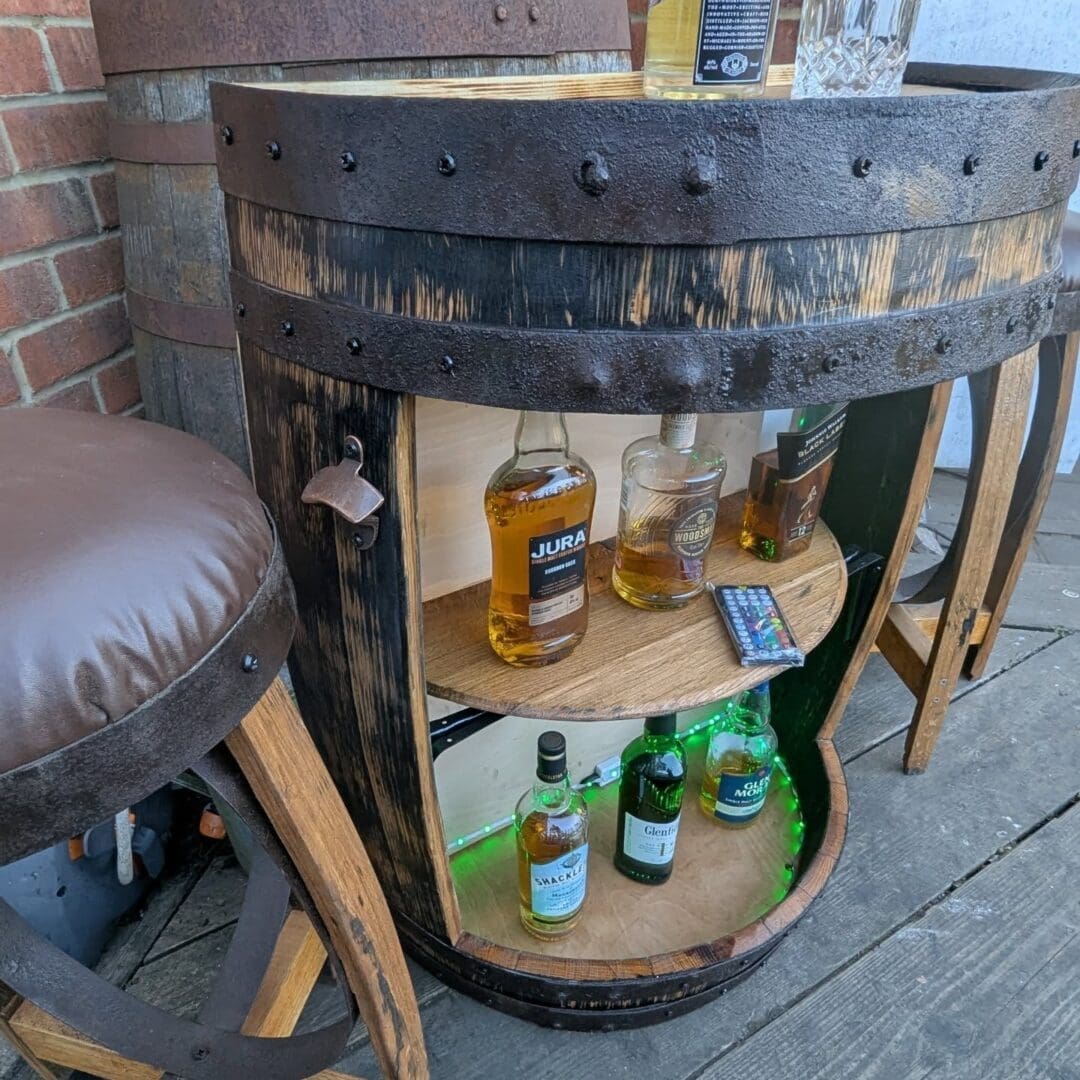 Half Whisky Barrel Bar - Flat Back - Image 7