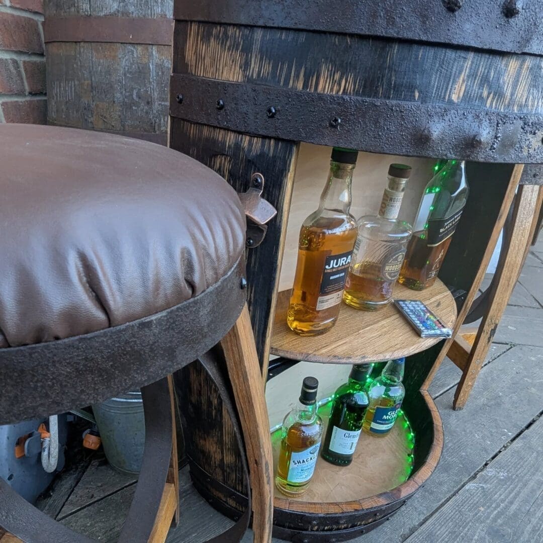 Half Whisky Barrel Bar - Flat Back - Image 8