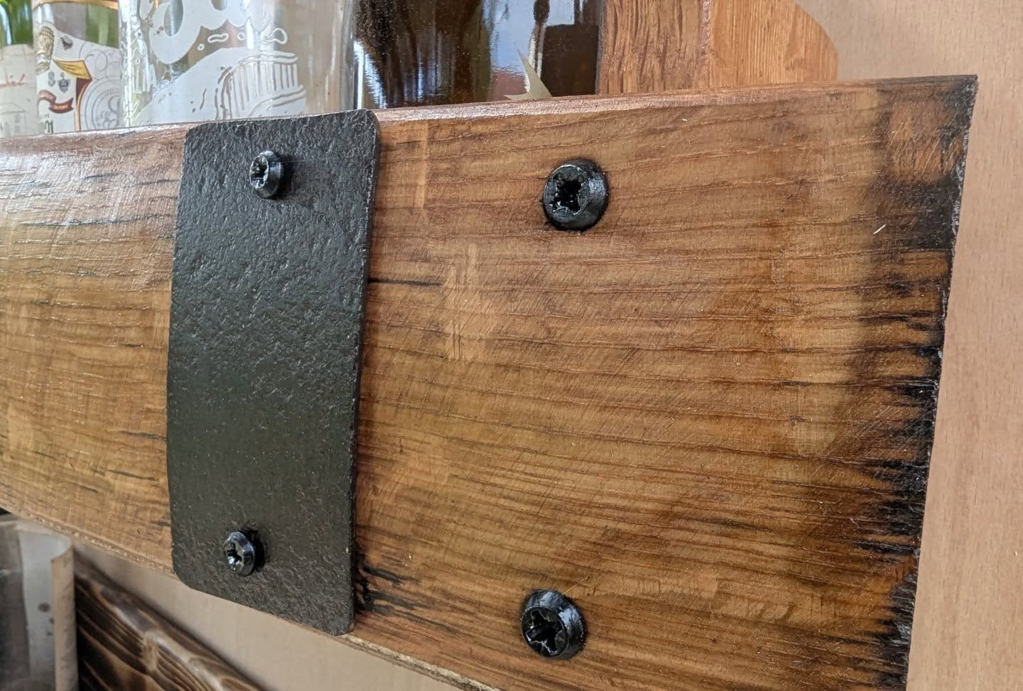 Drinks Shelf Made From Whisky Barrel Oak - Image 4