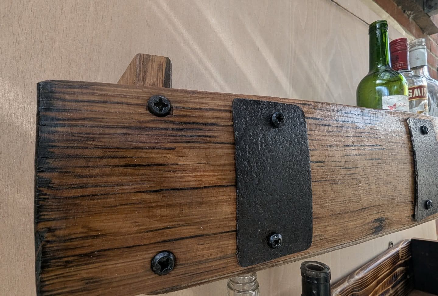 Drinks Shelf Made From Whisky Barrel Oak - Image 6