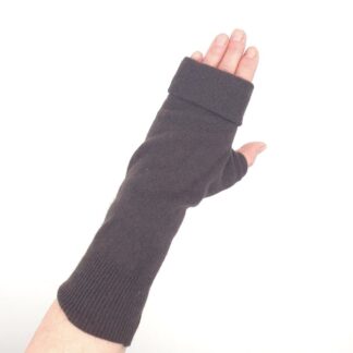 Chocolate Brown fingerless gloves.j