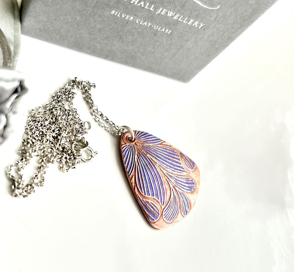 Copper Handcrafted Flower Pendant Necklace - Image 6