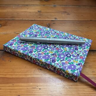 Plain paper fabric covered A6 handmade notebook