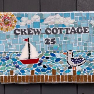 Mosaic house sign