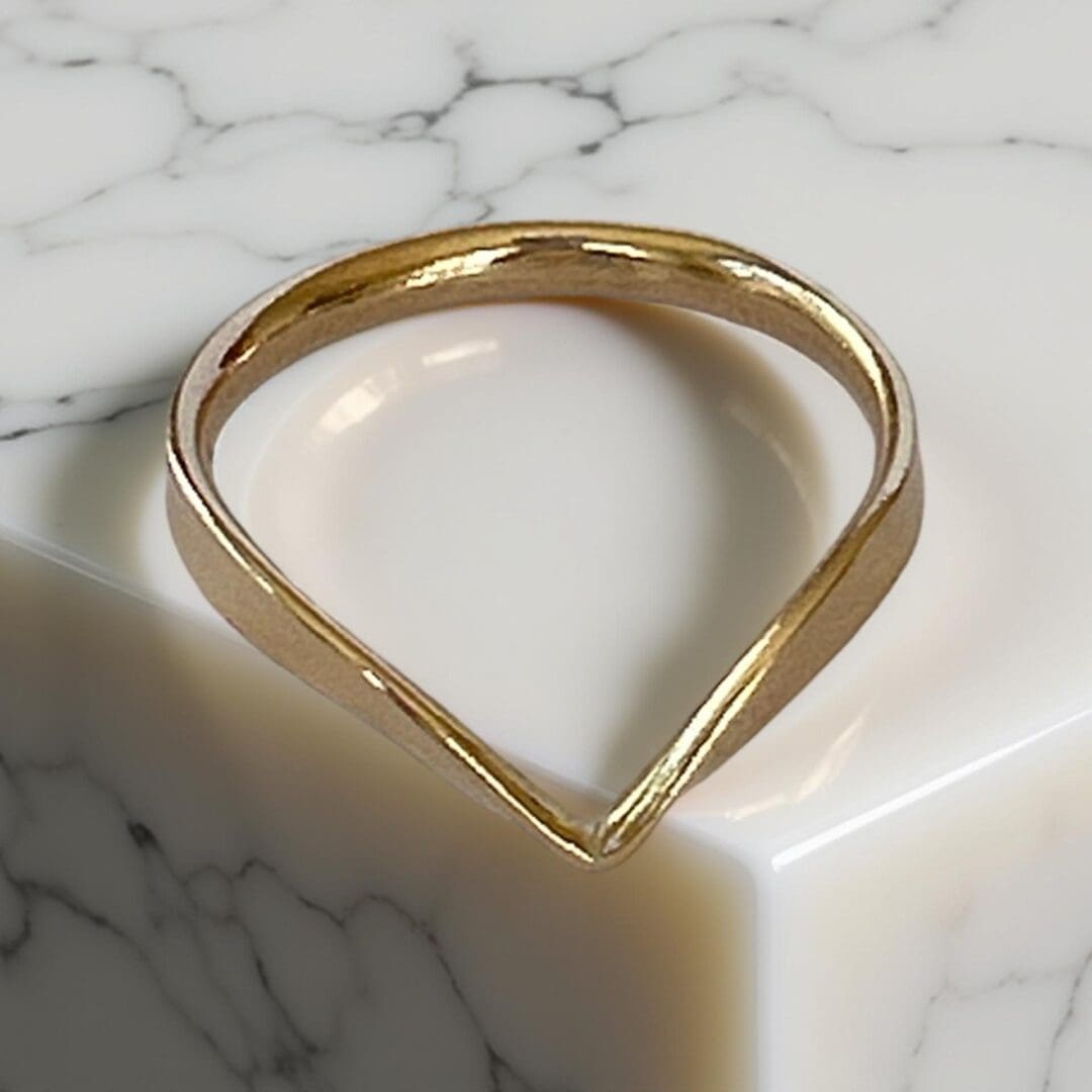 Gold Wishbone Ring