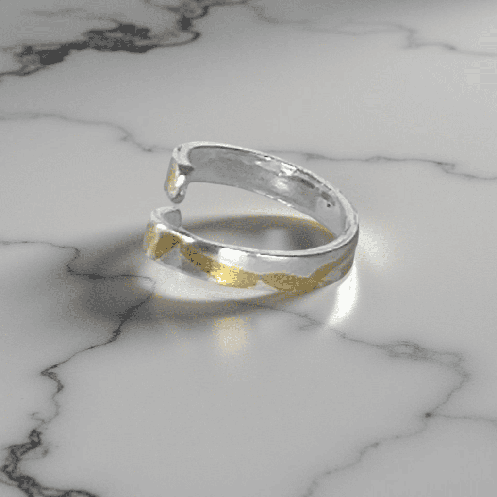 Silver AndGold Wrap Ring - Image 5