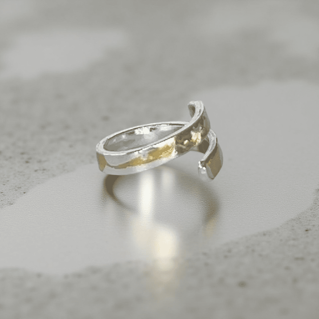 Silver AndGold Wrap Ring - Image 4
