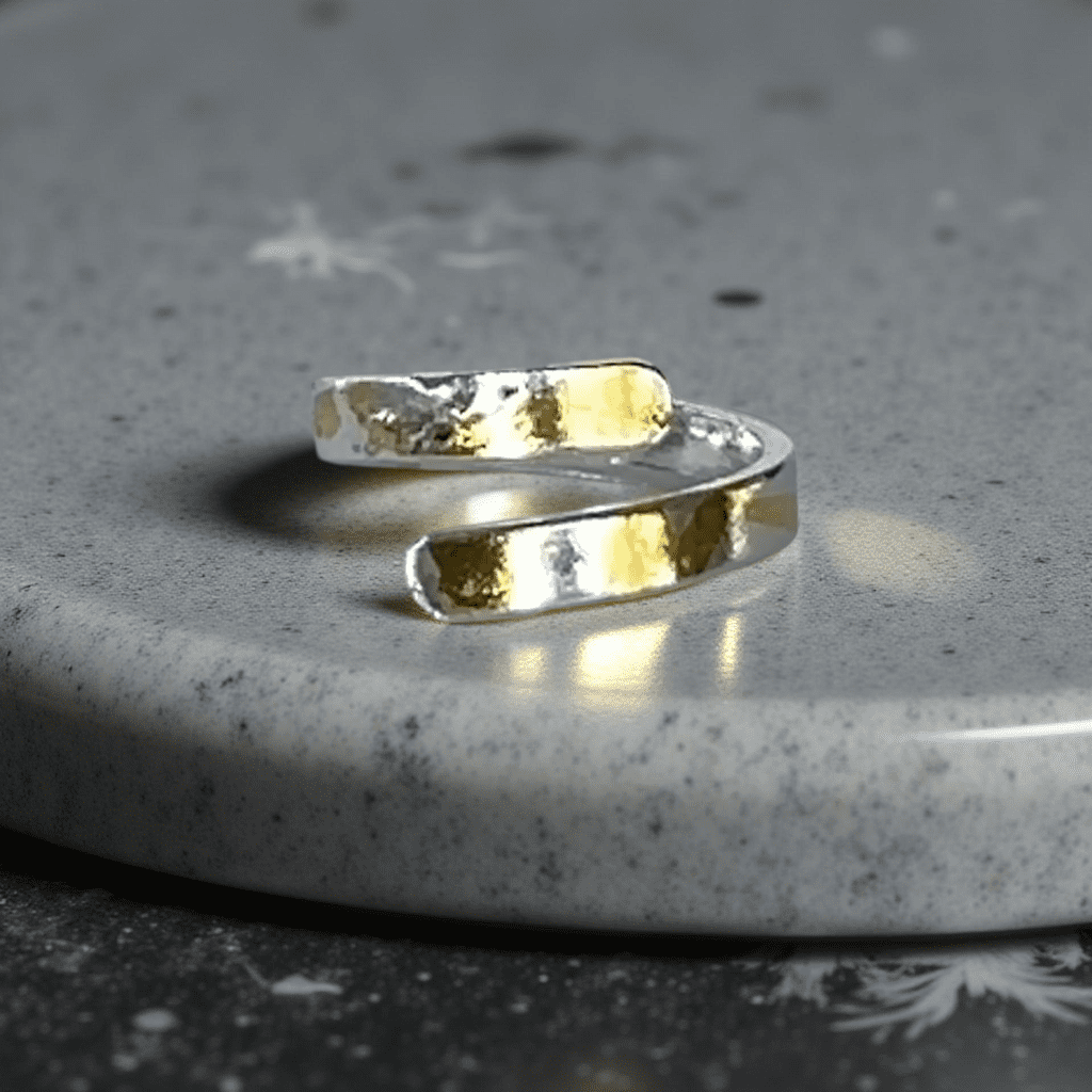 Silver AndGold Wrap Ring - Image 3