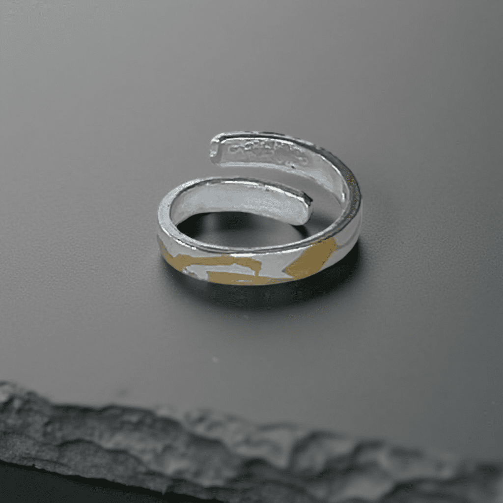 Silver AndGold Wrap Ring - Image 2