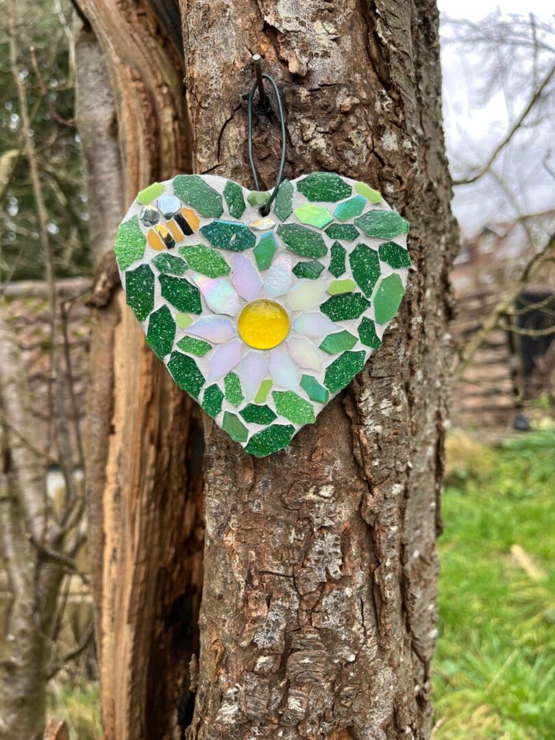 Hanging mosaic flower on slate - a gift that blooms all year, cheerful and lasting gift. - Image 3