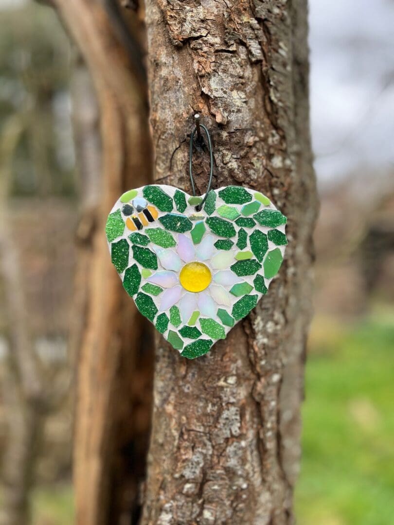 Hanging mosaic flower on slate - a gift that blooms all year, cheerful and lasting gift. - Image 2