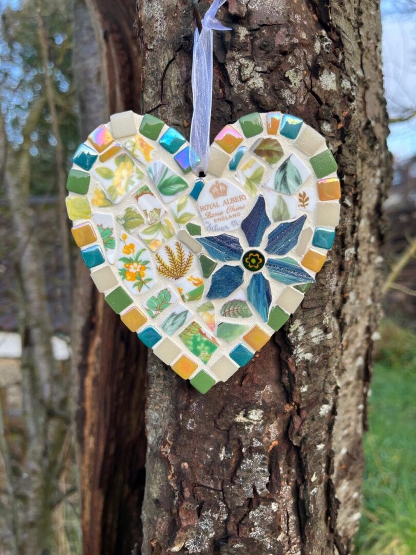 Vintage China Mosaic Heart - a thoughtful gift from the heart, gift for close friend, partner, family. - Image 3