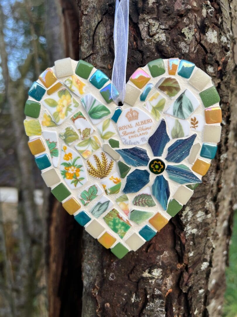 Vintage China Mosaic Heart - a thoughtful gift from the heart, gift for close friend, partner, family. - Image 2