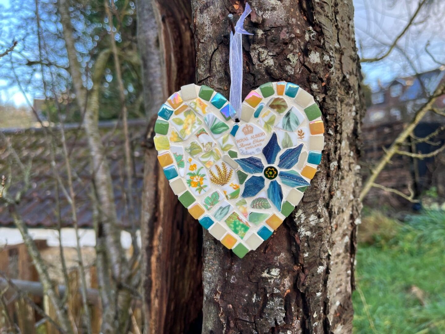 Vintage China Mosaic Heart - a thoughtful gift from the heart, gift for close friend, partner, family.
