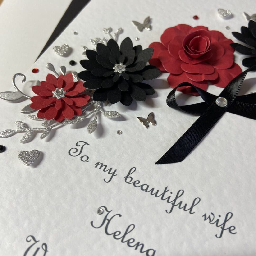 Personalised Handmade Valentine’s Card Gift Boxed Wife Girlfriend Any Text - Image 8