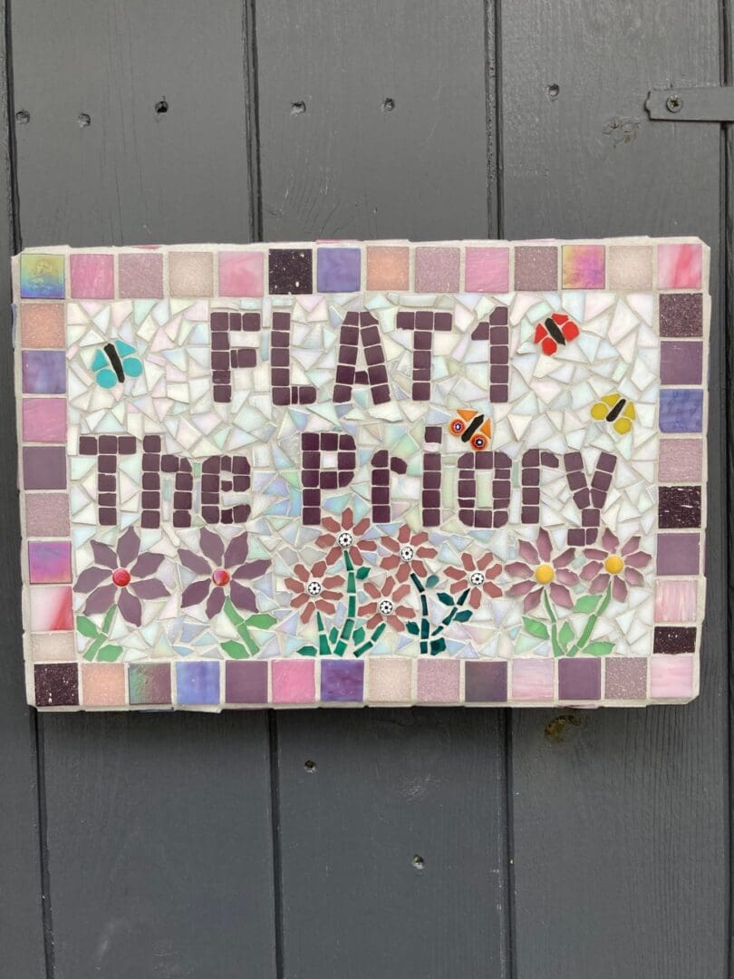 Handmade Mosaic house or Business sign - crafted to order. A unique statement piece. - Image 5