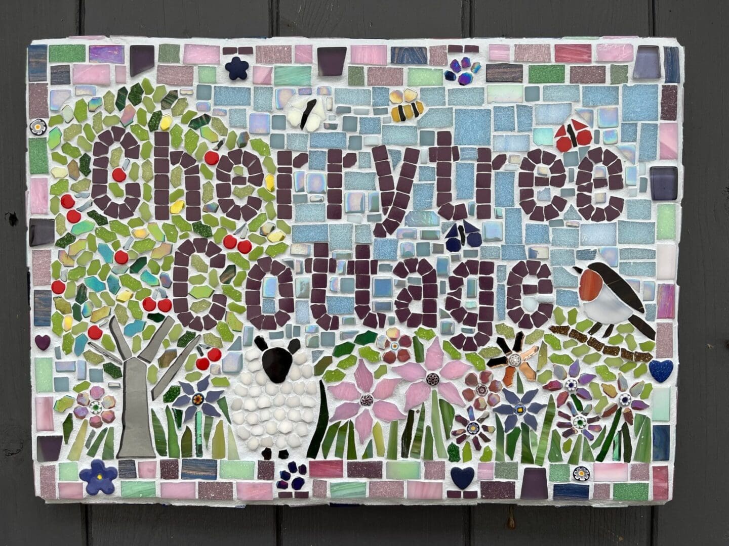 Handmade Mosaic house or Business sign - crafted to order. A unique statement piece. - Image 9