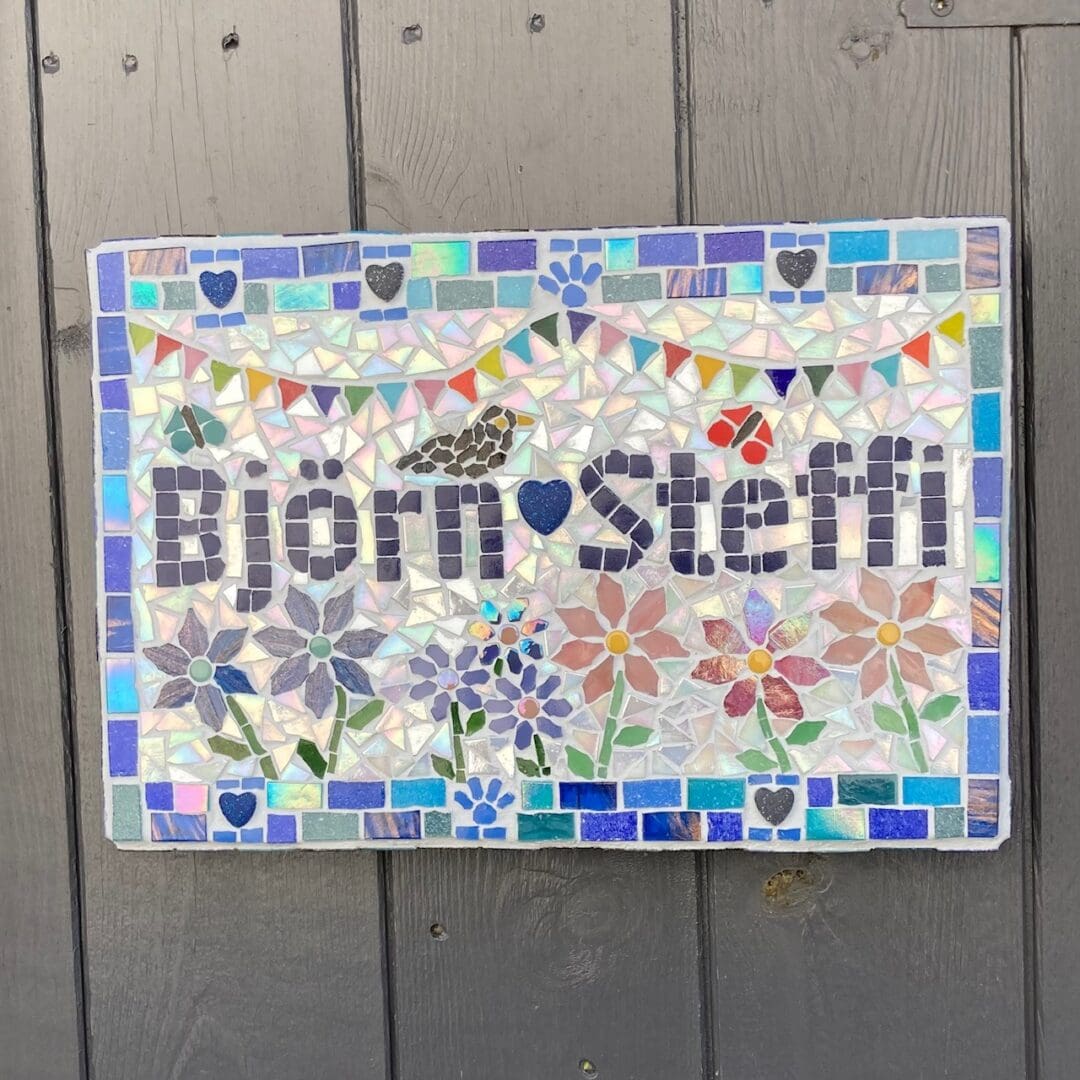 Handmade Mosaic house or Business sign - crafted to order. A unique statement piece. - Image 4