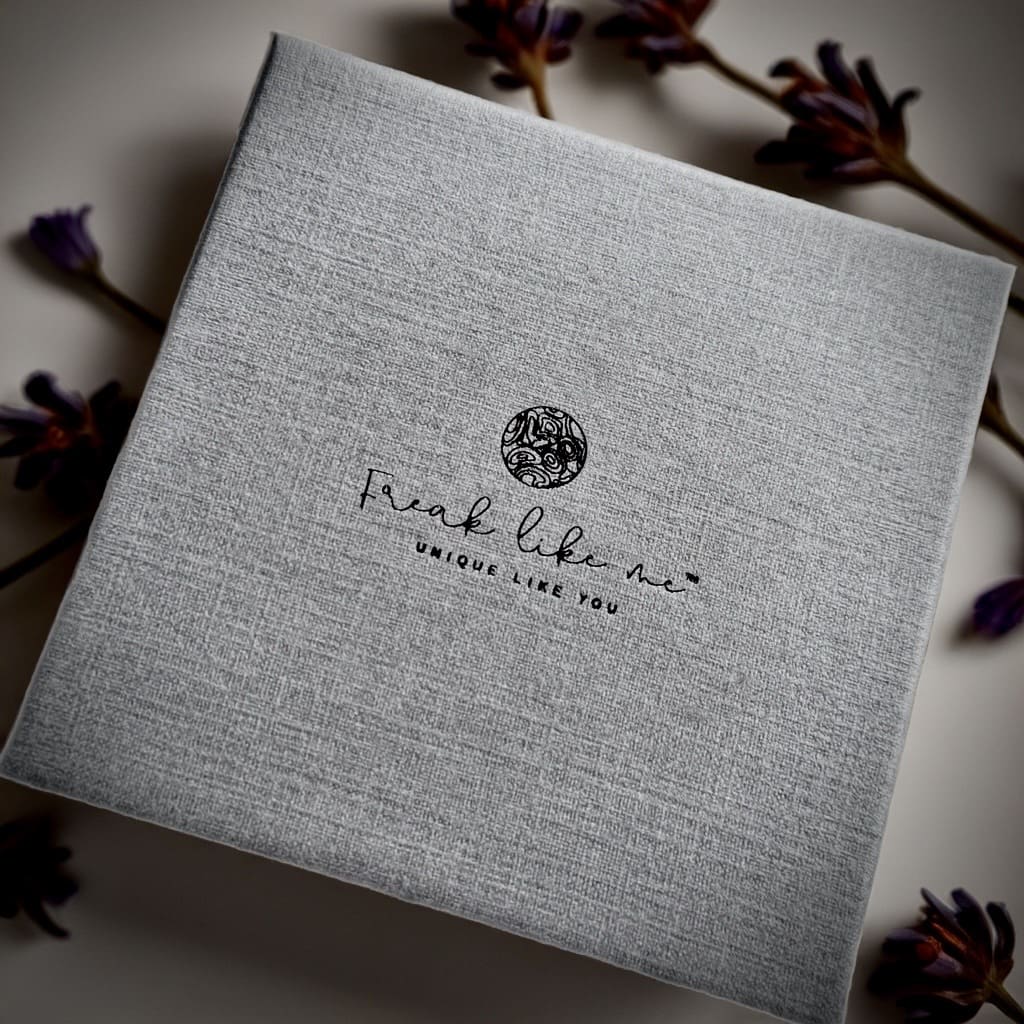 Freak Like Me grey textured gift box