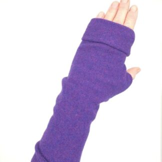 Cashmere Fingerless gloves/wristwarmers -purple