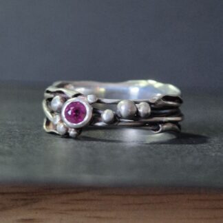 Sterling Silver Ruby Ring