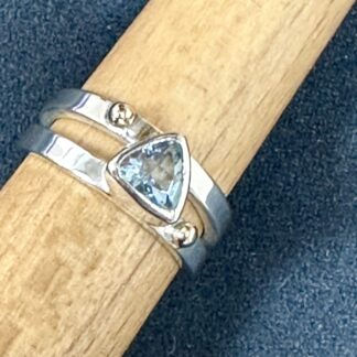 Silver Swiss Blue Topaz Ring