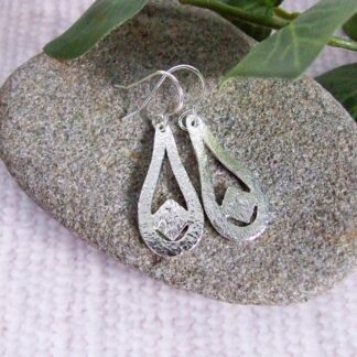 Silver teardrop earrings