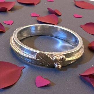 Silver and gold commitment ring