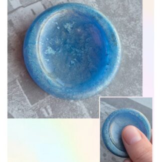 Calming blue worry stone for stress relief