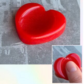 Calming red resin worry stone pocket size