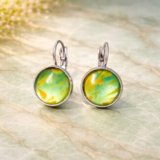 green-gold-leverback-handpainted-earrings
