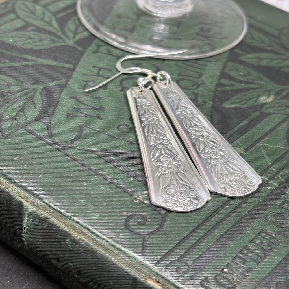 upcycled cutlery earrings