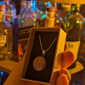 Whisky Barrel Oak Pendant Necklace