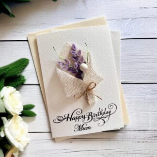 3D Birthday Cards, A6 Handmade Quilling Greeting Card, Lilac Branch for Mum