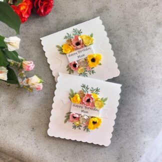 3D Floral Birthday Card, Handmade Greeting Card for Mum, Unique Birthday Gift, Handcrafted Floral Card