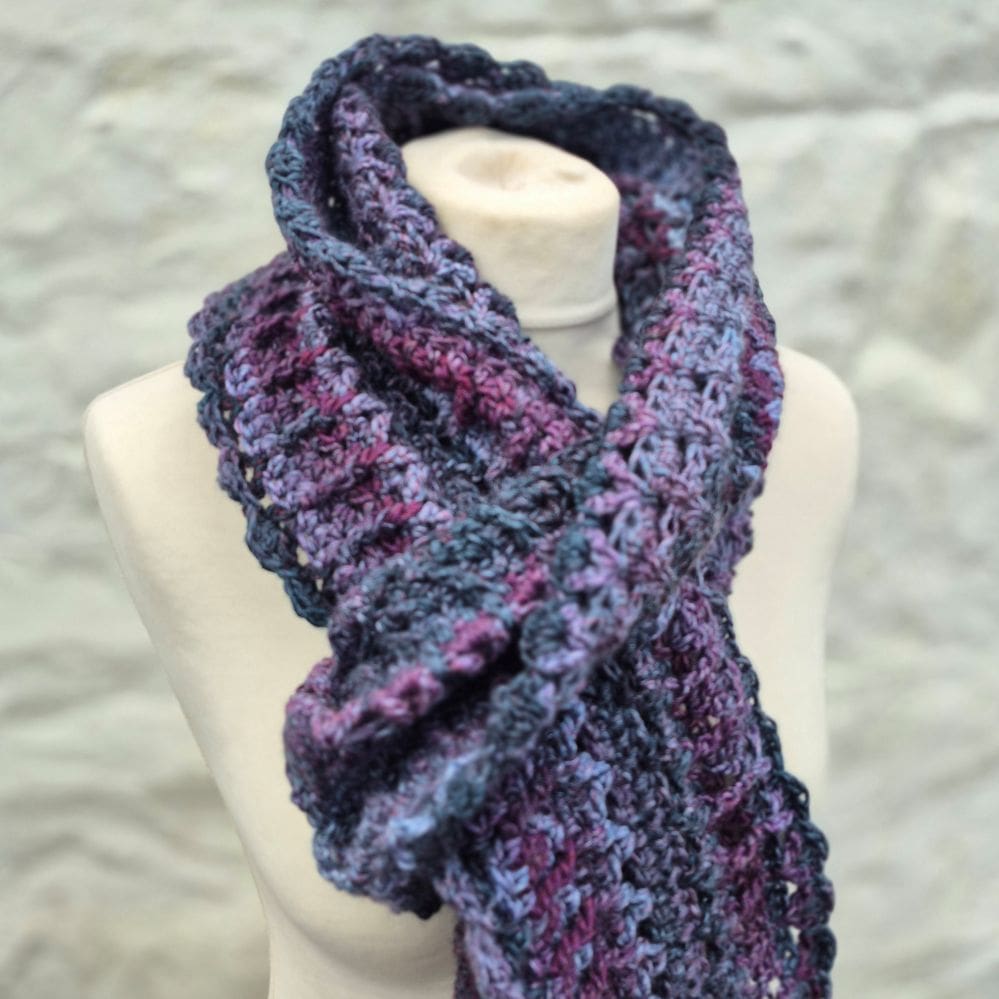 nordic noir crocheted scarf