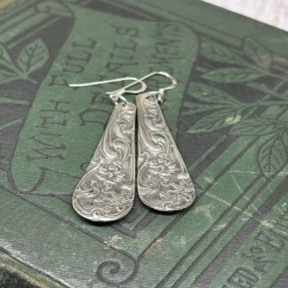 Antique teaspoon handle earrings