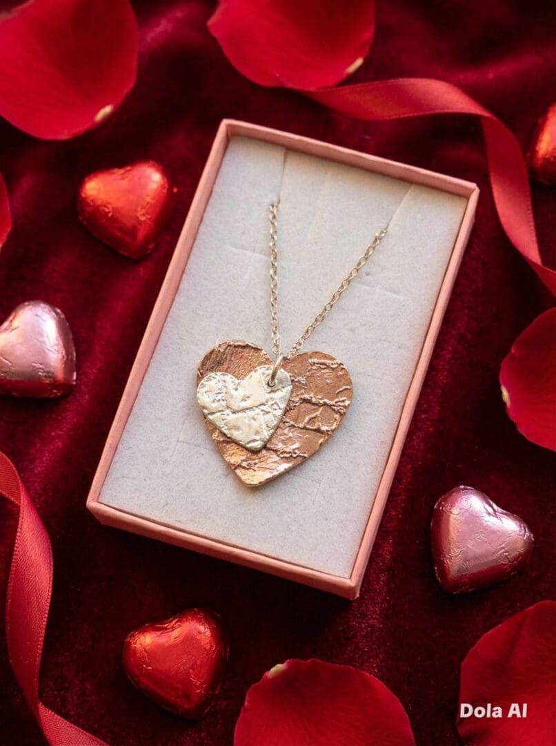 999 Fine Silver & Copper Necklace & Earring Set - Image 2