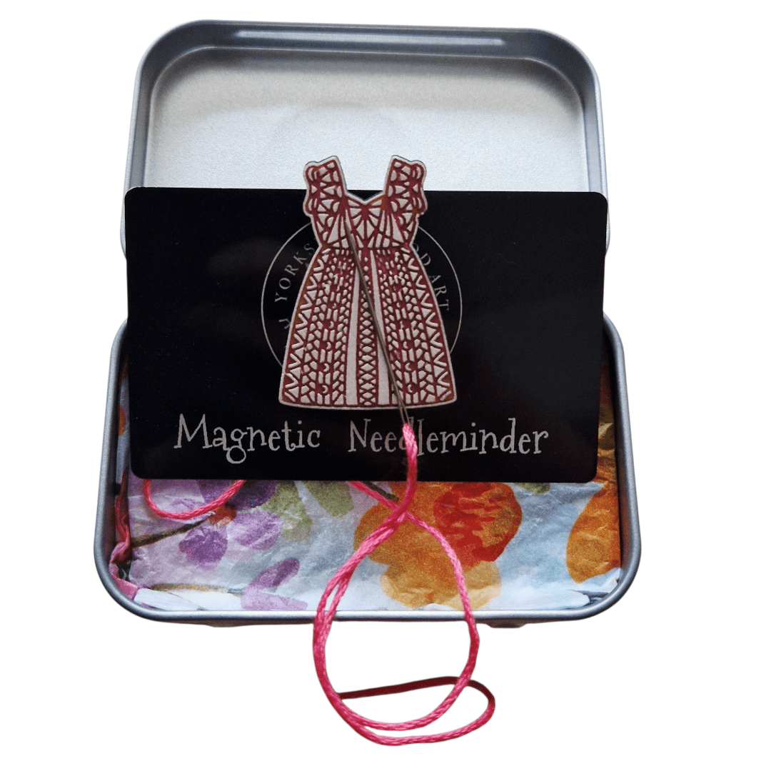 Wooden Needle Minder Engraved Dress Design - Image 6