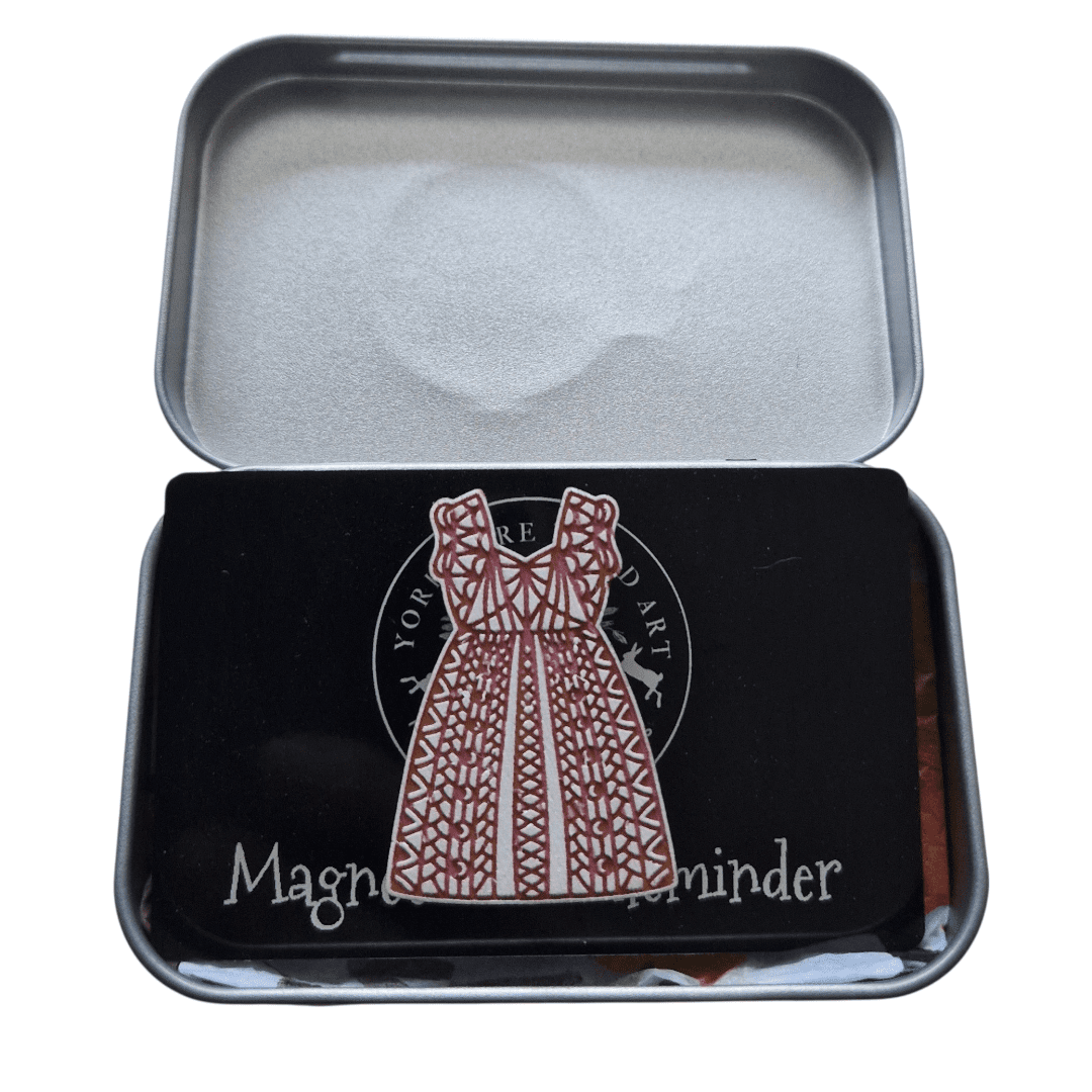 Wooden Needle Minder Engraved Dress Design - Image 5