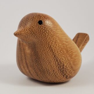 Chubby Wooden Bird - Hand Carved from Reclaimed Iroko