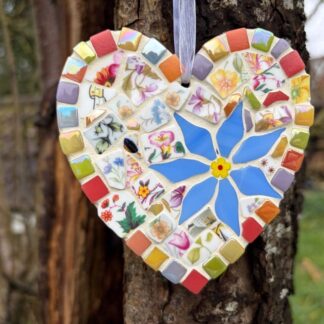 Vintage China Mosaic Heart - a timeless gift for the home. Gift for Mum, Grandmother, new homeowner.