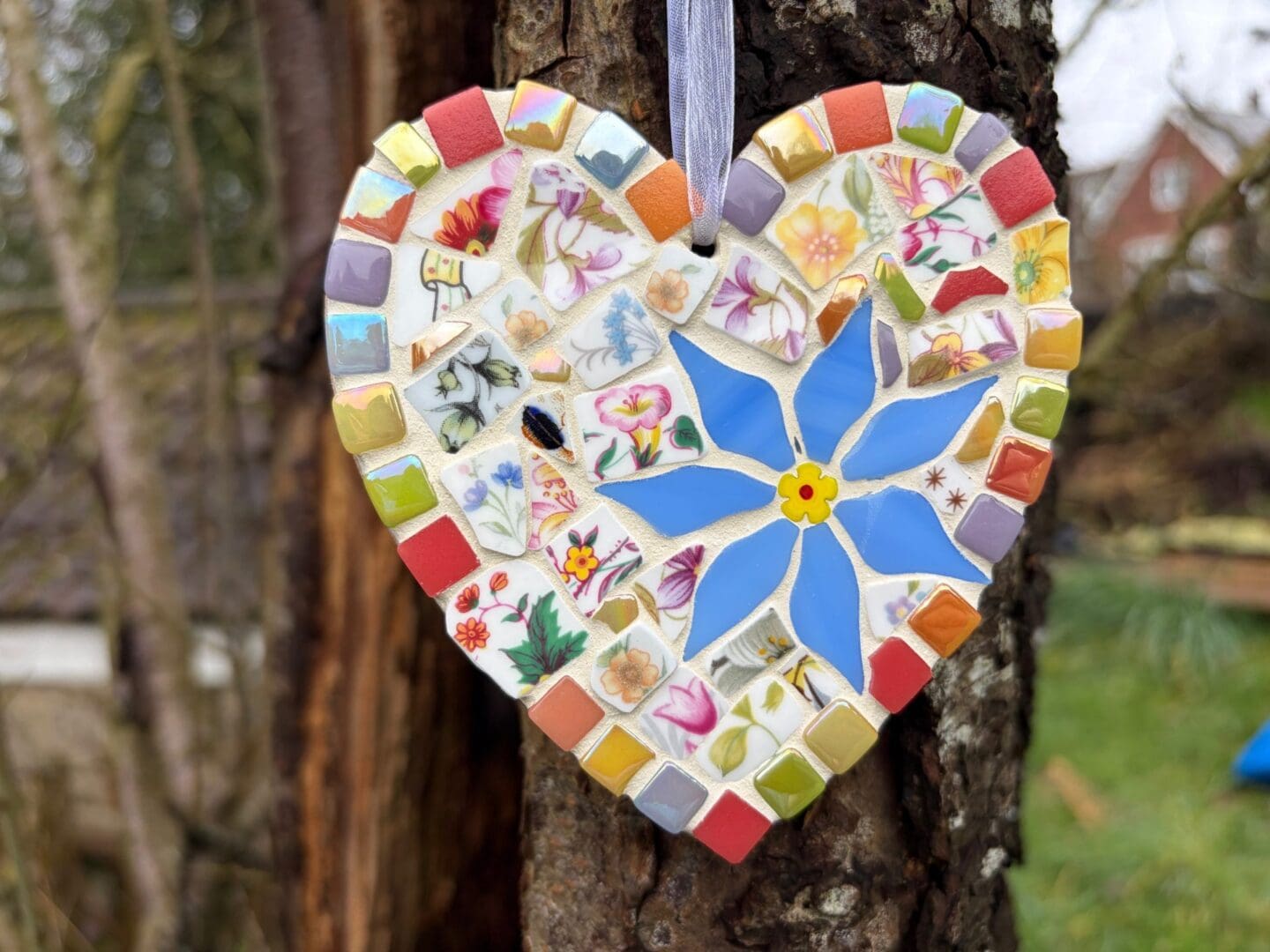Vintage China Mosaic Heart - a timeless gift for the home. Gift for Mum, Grandmother, new homeowner. - Image 2
