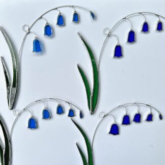 Stained glass bluebell suncatcher