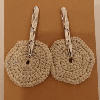 Micro crochet flower earrings