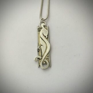 Plumed Silver Bird pendant
