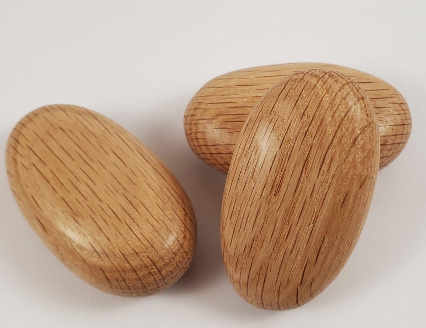Positive Pebble - Hand Carved - Recycled Solid Oak